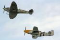Spitfire and Mustang at Bournemouth Air Festival 2012