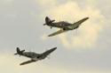 Supermarine Spitfire and Hawker Hurricane at Bournemouth Air Festival 2012