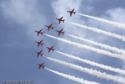 The Red Arrows Aerobatic Display Team at Cosford Air Show 2009