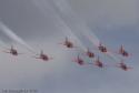 The Red Arrows Aerobatic Display Team at Cosford Air Show 2009