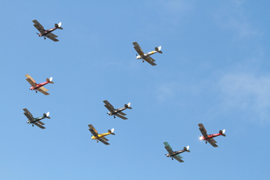 Tiger Nine flying display team at Duxford Autumn Air Show 2011