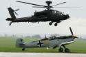 Boeing AH-64 Apache and Buchon at Duxford Autumn Air Show 2013