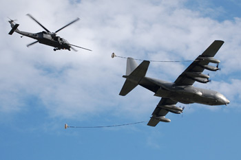 Lockheed C-130 Hercules and Sikorsky MH-60G/HH-60G Pave Hawk at Duxford American Air Day 2009