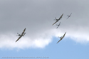 Supermarine Spitfire five-ship formation flight at Duxford Flying Legends 2009