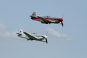 Yakovlev Yak-3UA 172890 F-AZLY and 0470107 D-FJAK/100 at Duxford Flying Legends 2010