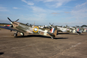Row of Supermarine Spitfires at Duxford Flying Legends 2010