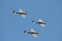 Supermarine Spitfire three-ship formation at The Duxford Jubilee Air Show
