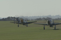 North American Aviation Mustangs landing at Duxford Spring Air Show 2010