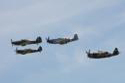 The Eagle Squadron - Hurricane, Spitfire, Mustang and Thunderbolt at Duxford Spring Air Show 2013