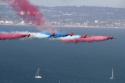 The Red Arrows Aerobatic Display Team at Eastbourne International Air Show 2013