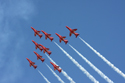 The Red Arrows Aerobatic Display Team at Fairford Air Show (Royal International Air Tattoo) 2010