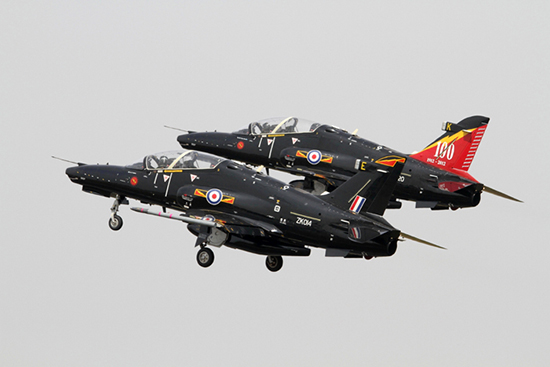 Hawk T2 pair No.4 FTS at Fairford Air Show (Royal International Air Tattoo) 2013