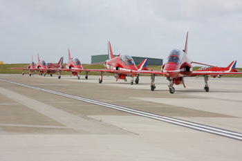 The Red Arrows at Jersey International Air Display 2011