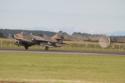 Hawker Hunter deploying brake chute at RNZAF 75th Anniversary Air Show 2012 at Ohakea Air Base