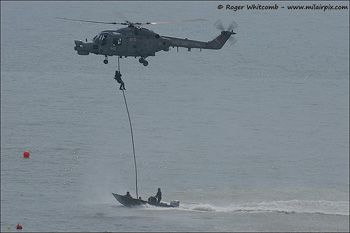 Royal Navy Black Cats Display Team Westland Lynx refueling at Southend Festival of the Air 2009