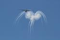 Lockheed C-130H Hercules of 40 Squadron RNZAF dropping Angel Flares at Warbirds Over Wanaka International Air Show 2012