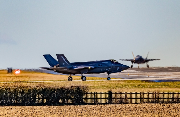 F-35B aircraft leave RAF Marham