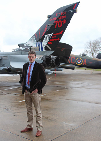 TV presenter Dan Snow at No. 617 Squadron the Dambusters 70th anniversary