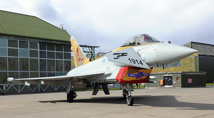 No. 6 Squadron from RAF Leuchars in Scotland celebrated their 100th anniversary on 31st January and soon after rolled out one of their Typhoon aircraft in a new paint scheme