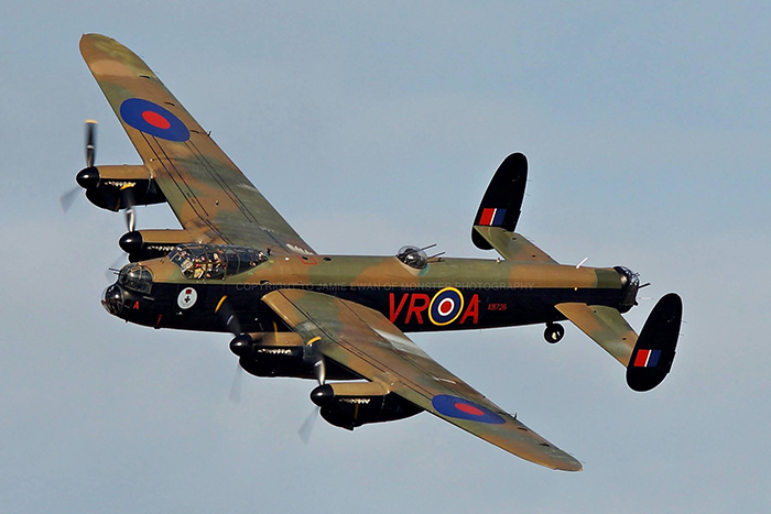 The Canadian Warplane Heritage Museum Avro Lancaster X C-GVRA KB726 VR-A (Vera) makes her first flight from RAF Coningsby in Lincolnshire