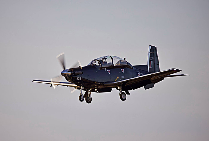 Texan T6 ZM328 gets airborn at RAF Valley