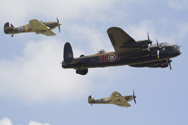 The Battle of Britain Memorial Flight at Duxford Flying Legends Air Show 2010
