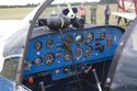 Piel CP-301B Emeraude G-AZGY (originally F-BRAA) cockpit at the East Kirkby RAFBF Air Show 2010