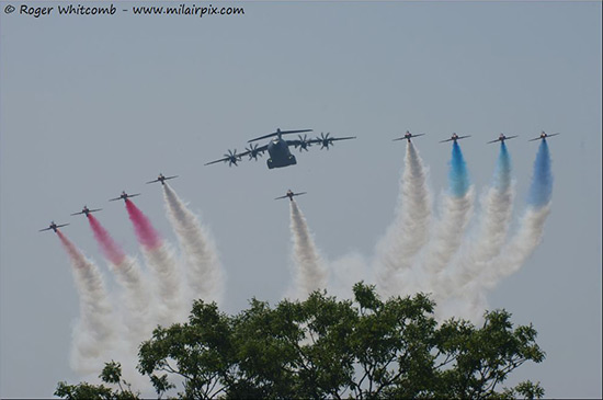 The Red Arrows with Airbus A400M Atlas
