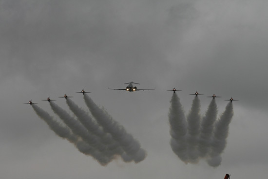 The Red Arrows and Sentinel