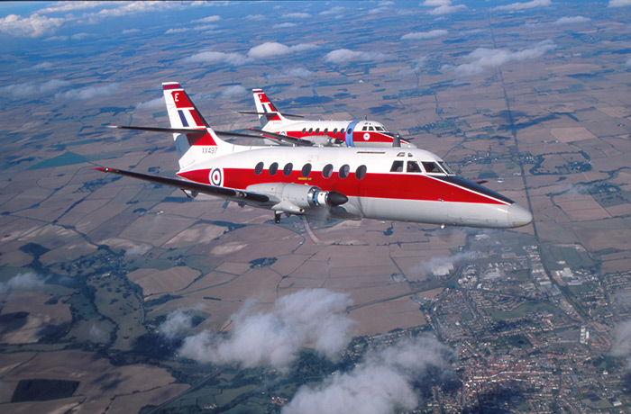 Jetstream T1 XX497 E 45(R) Sqn, 2nd October 2003. Image courtesy of Peter R Foster