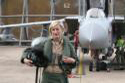 Flight Lieutenant Vicki Neighbour at the RAF Tornados return from the Libya operations event