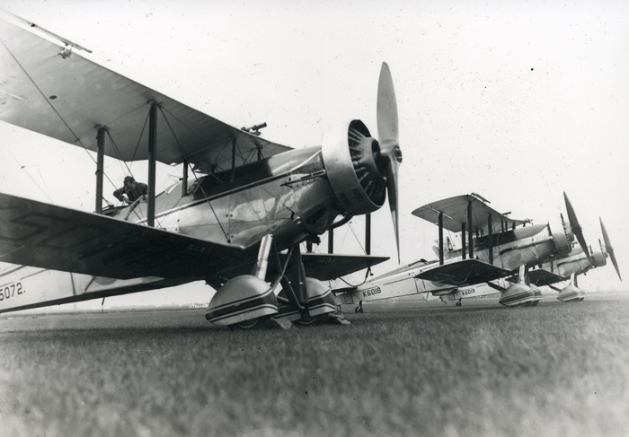 Line up of Westland Wallace of 503 Squadron on Empire Air Day on 23rd May 1936